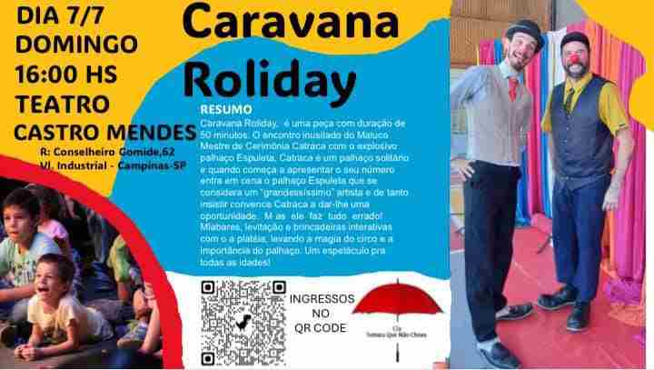Castro Mendes tem apresentação dia 07 de julho do espetáculo Caravana Roliday