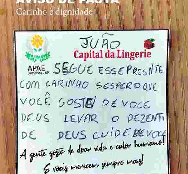 APAE Campinas e Capital da Lingerie realizam ação solidária para as vítimas das enchentes no RS