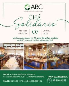 Cha Beneficente ABC sera em 07 de junho Divulgacao