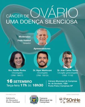 Roda de conversa na Câmara de Campinas aborda sobre câncer de ovário