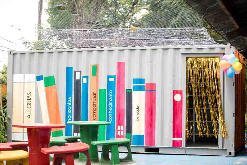 Projeto seleciona escola pública em Campinas para receber container que vira biblioteca