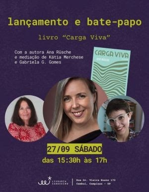 Livraria Candeeiro promove lançamento do livro Carga Viva