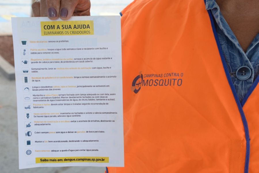 Campinas intensifica combate à dengue em 22 bairros com alto risco de transmissão