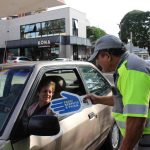Ação da Emdec orienta condutores na Torre do Castelo