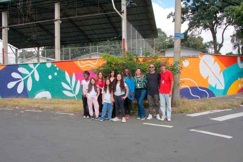 Mural traz conscientizacao de cuidar do meio ambiente Foto Firmino Piton PMC