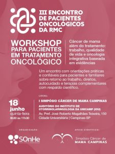 Encontro de Pacientes Oncologicos Cartaz de divulgacao