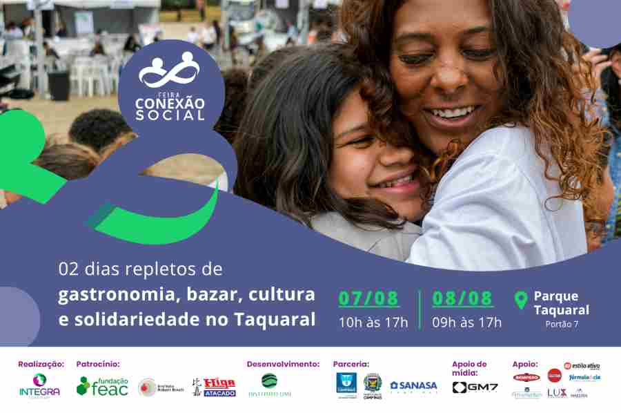 Feira Conexão Social traz diversas atividades na Lagoa do Taquaral nos dias 7 e 8 de agosto
