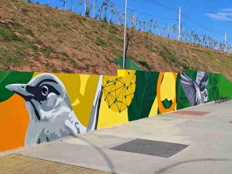 Parque Linear da Cidade Sete Sóis Dunlop ganha intervenção artística em Campinas